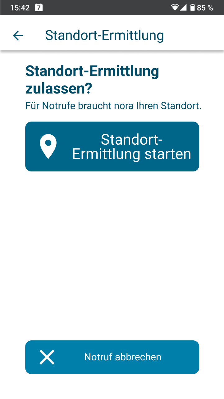 App-Screen zur Erlaubnis der Standort-Ermittlung